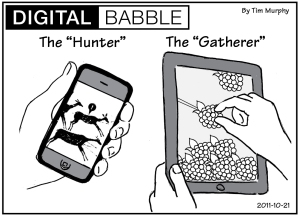 http://www.business2community.com/mobile-apps/hunters-and-gatherers-how-to-put-your-finger-on-the-evolution-of-mobile-users-072080